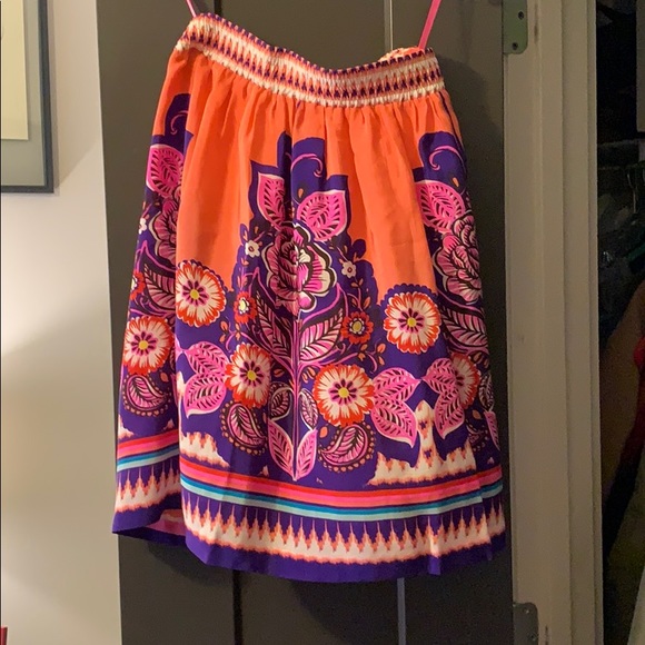 Anthropologie silk knee length skirt - Picture 1 of 3